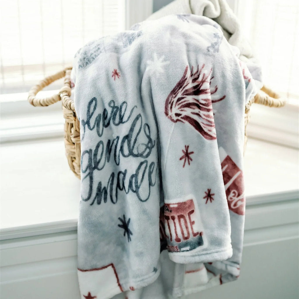GRACEFULLY MADE ART - University of Alabama Flannel Fleece Blanket - 50 x 60 in