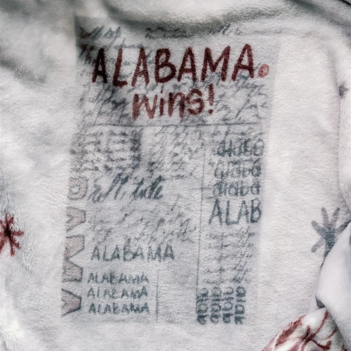GRACEFULLY MADE ART - University of Alabama Flannel Fleece Blanket - 50 x 60 in