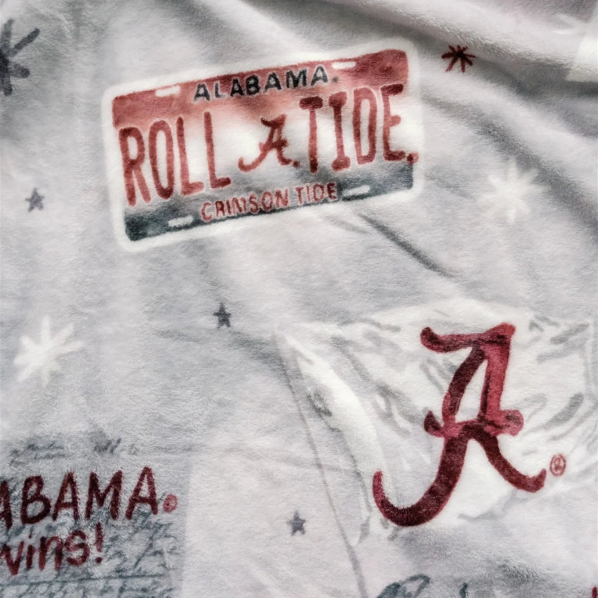 GRACEFULLY MADE ART - University of Alabama Flannel Fleece Blanket - 50 x 60 in