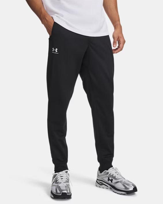 Under Armour Sportstyle Tricot Jogger - Black/White - Size XLT