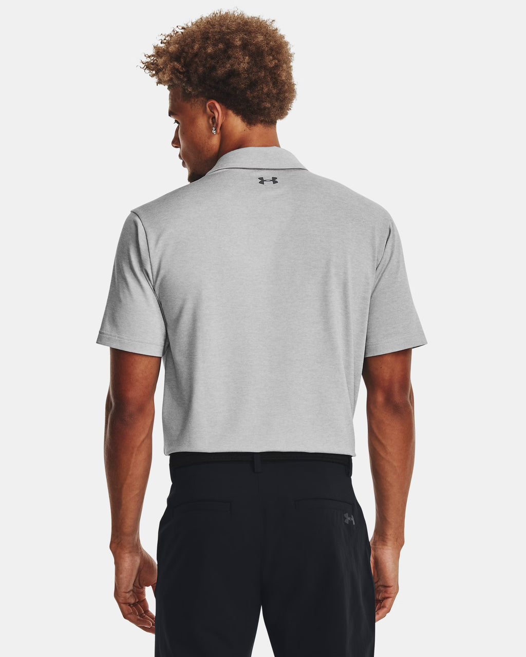 *UA Playoff Heather Men's Polo, Pitch Gray - Large