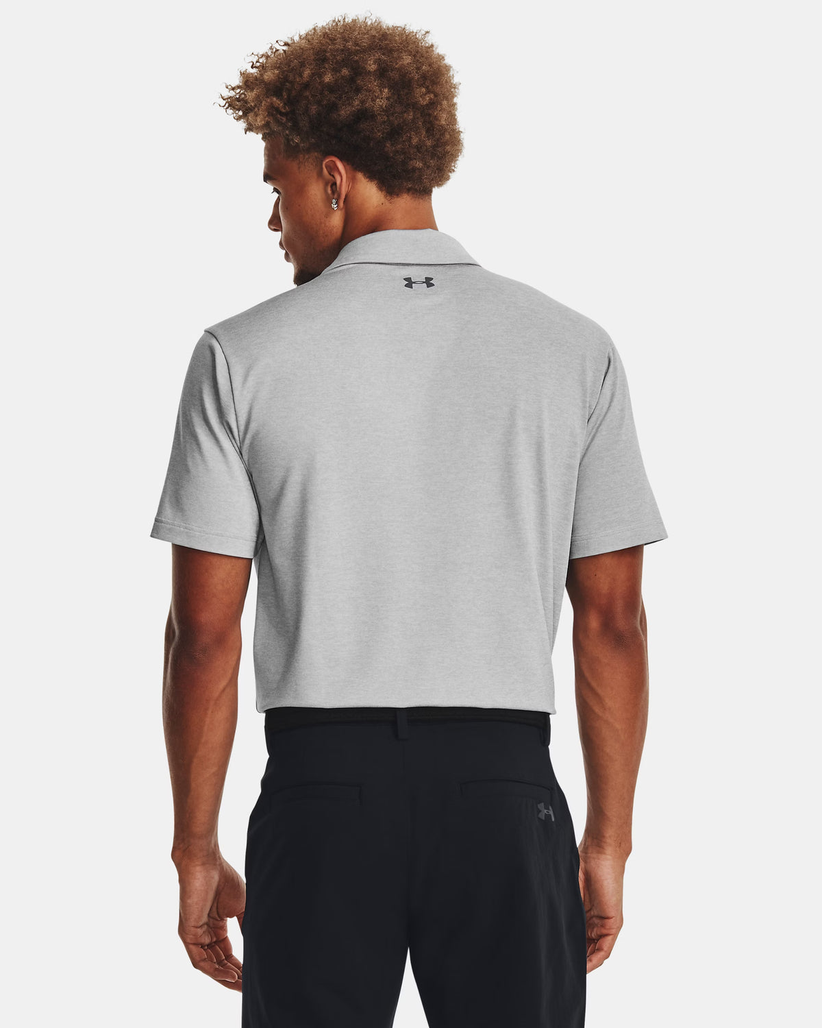*UA Playoff Heather Men's Polo, Pitch Gray - Large