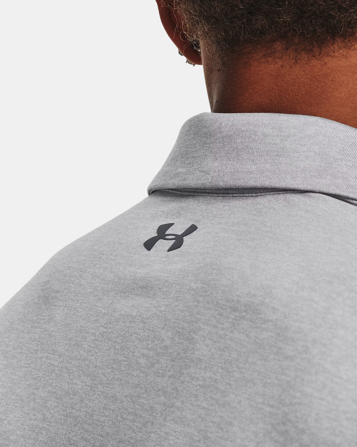 *UA Playoff Heather Men's Polo, Pitch Gray - Large