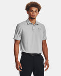 *UA Playoff Heather Men's Polo, Pitch Gray - Large