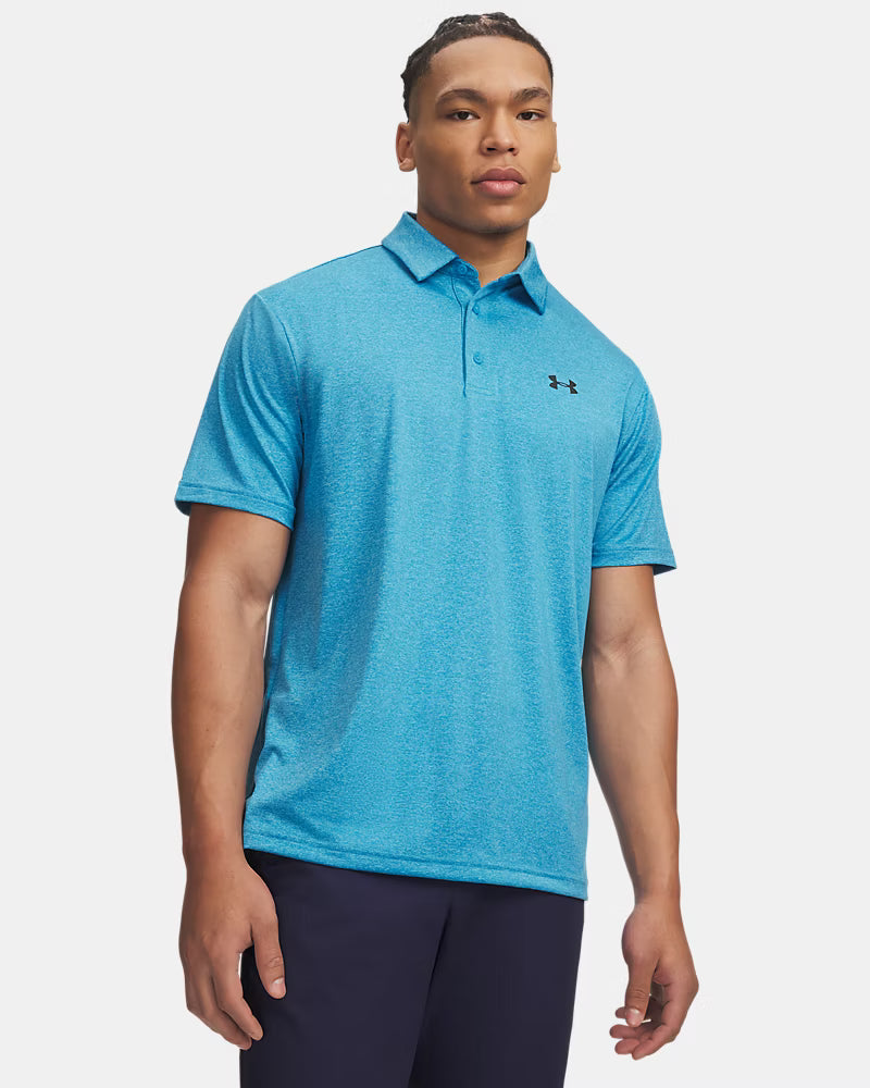 * Under Armour Men's UA Playoff Polo Heather Ether Blue - XL
