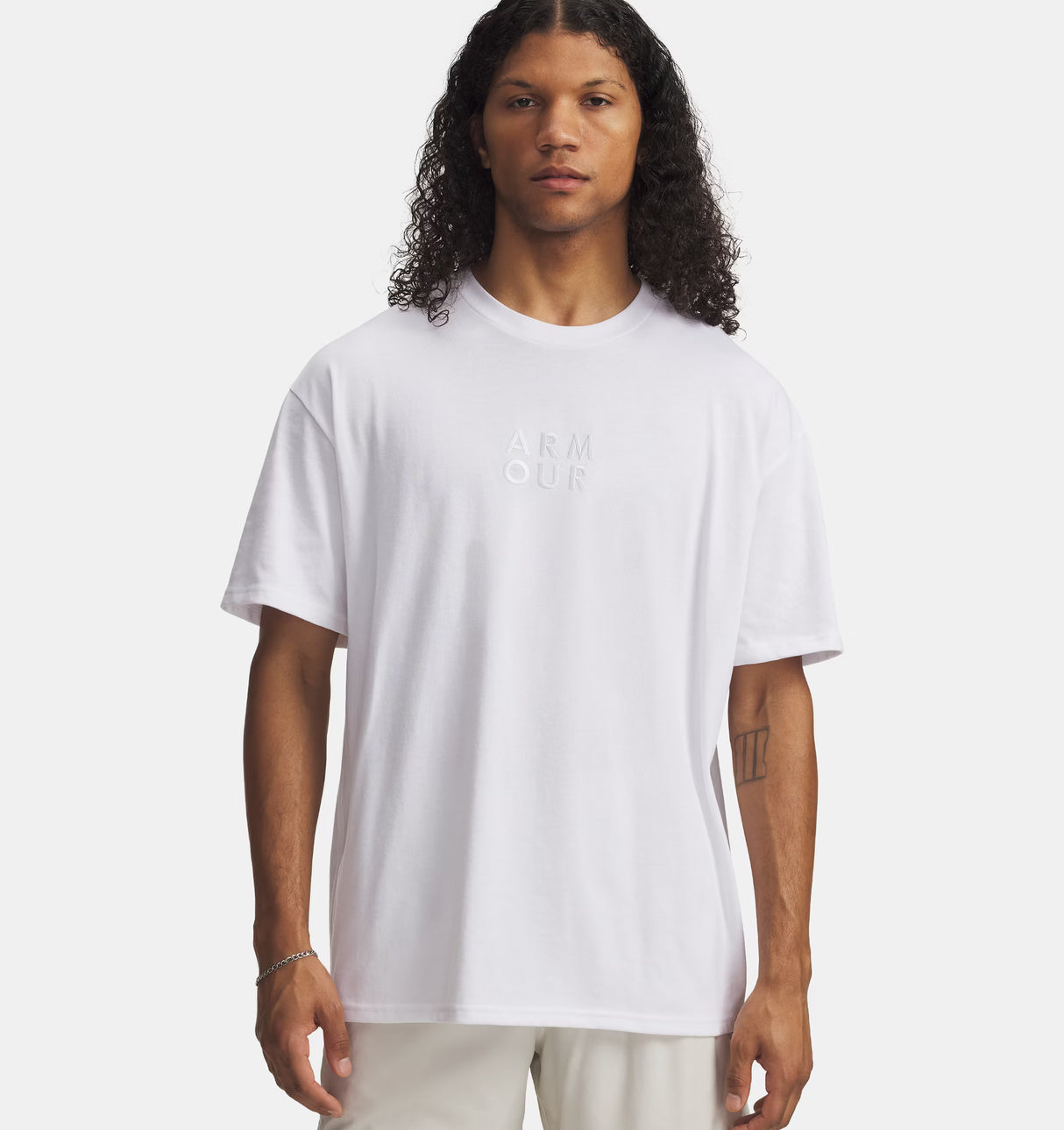 UA Armour Wordmark Heavyweight Short Sleeve Tee - Men's Large