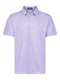 Wtr Lfe Men's Vineyard Polo, UV50 Lavender Gingham, XL
