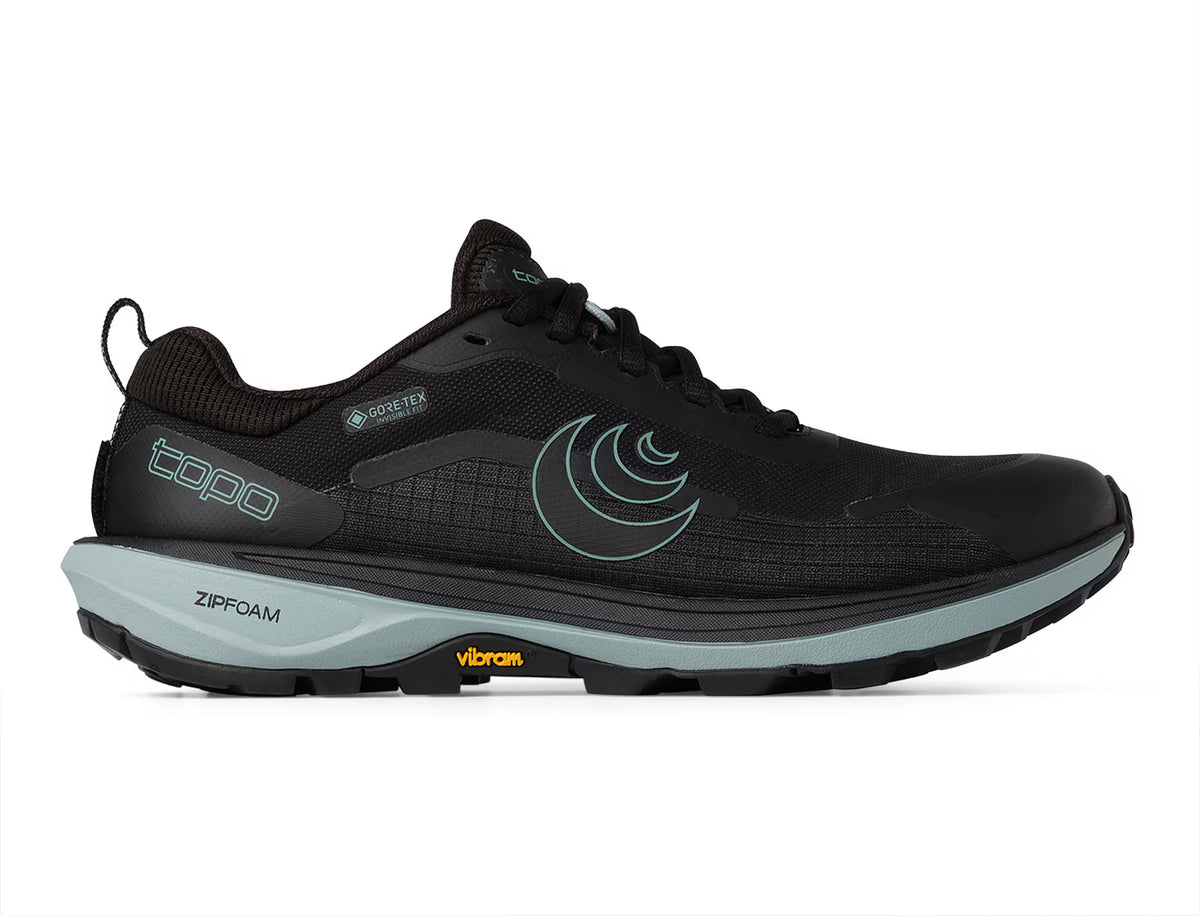 TOPO - Terraventure 5 GTX, Women's US 8, Black/Mint