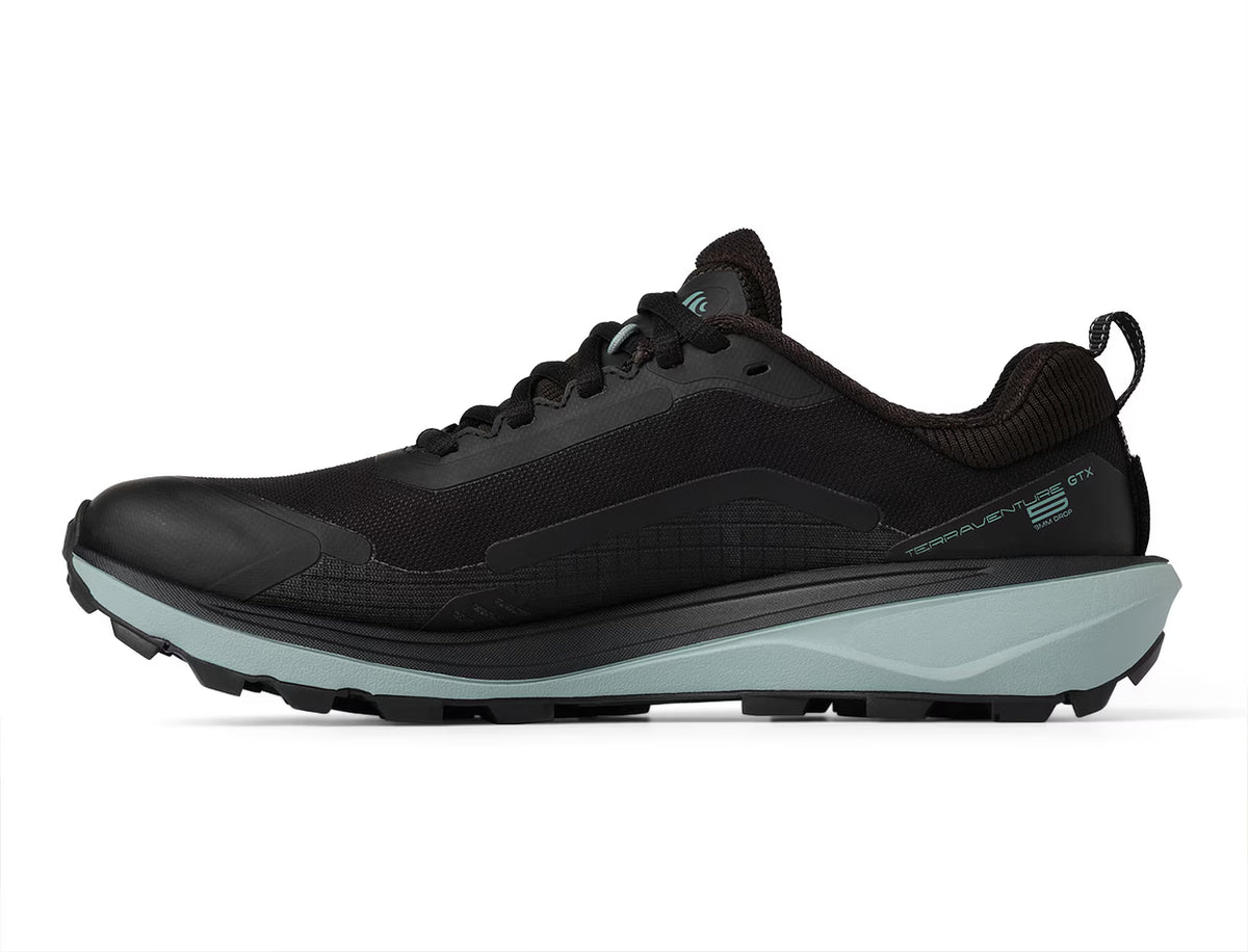 TOPO - Terraventure 5 GTX, Women's US 8, Black/Mint