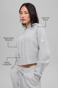 ALO YOGA Cable Knit Winter Bliss Hoodie Size: XXS