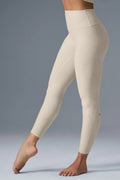 alo yoga - Alosoft High-Waist 7/8 Highlight Legging(Size: XS , Color: Oatmeal/Heather)