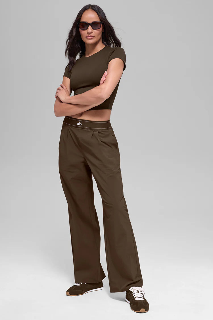 ALO YOGA Suit Up Trouser (Regular) Espresso Size: S