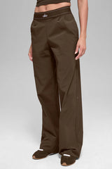 ALO YOGA Suit Up Trouser (Long) Espresso Size: S