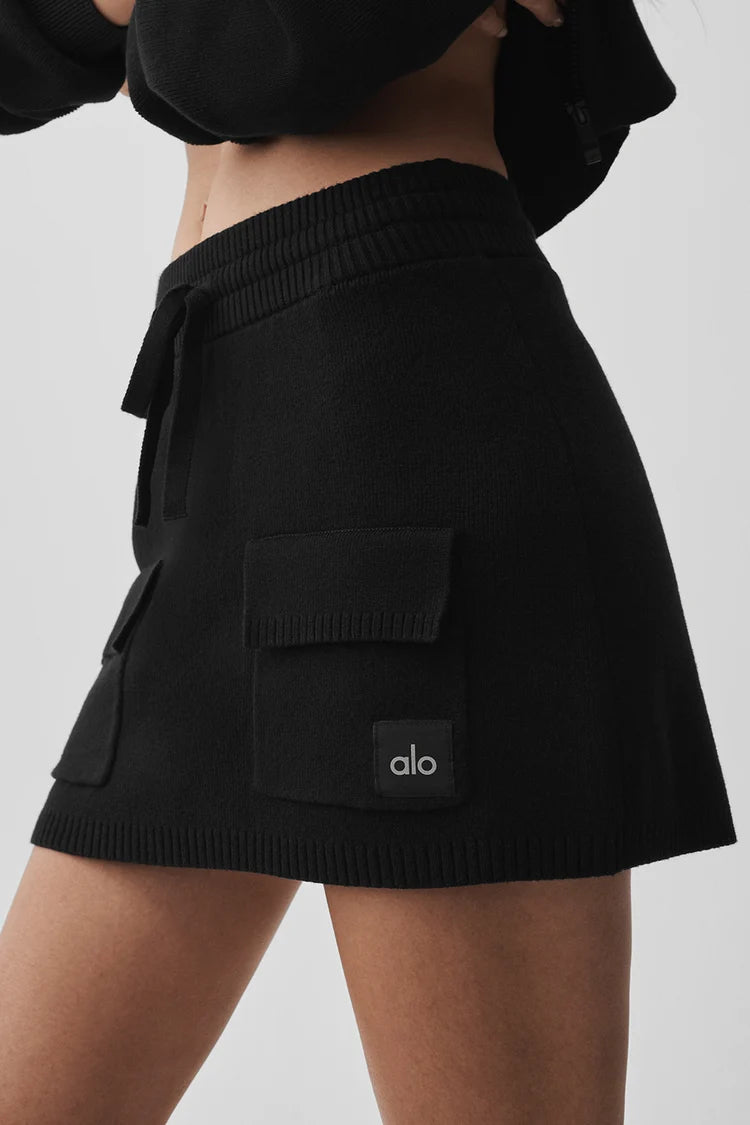 ALO Scholar Knit Cargo Skirt Women's M