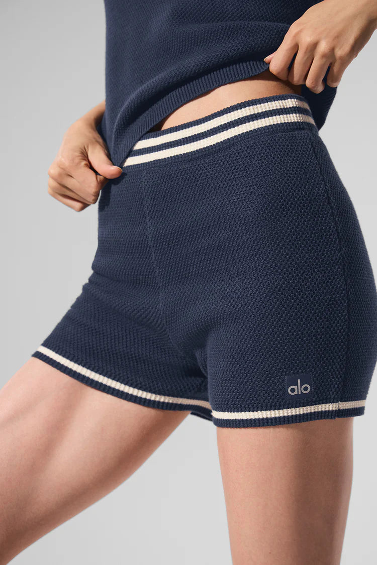 Alo Tennis Club Sweater Knit Hot Short