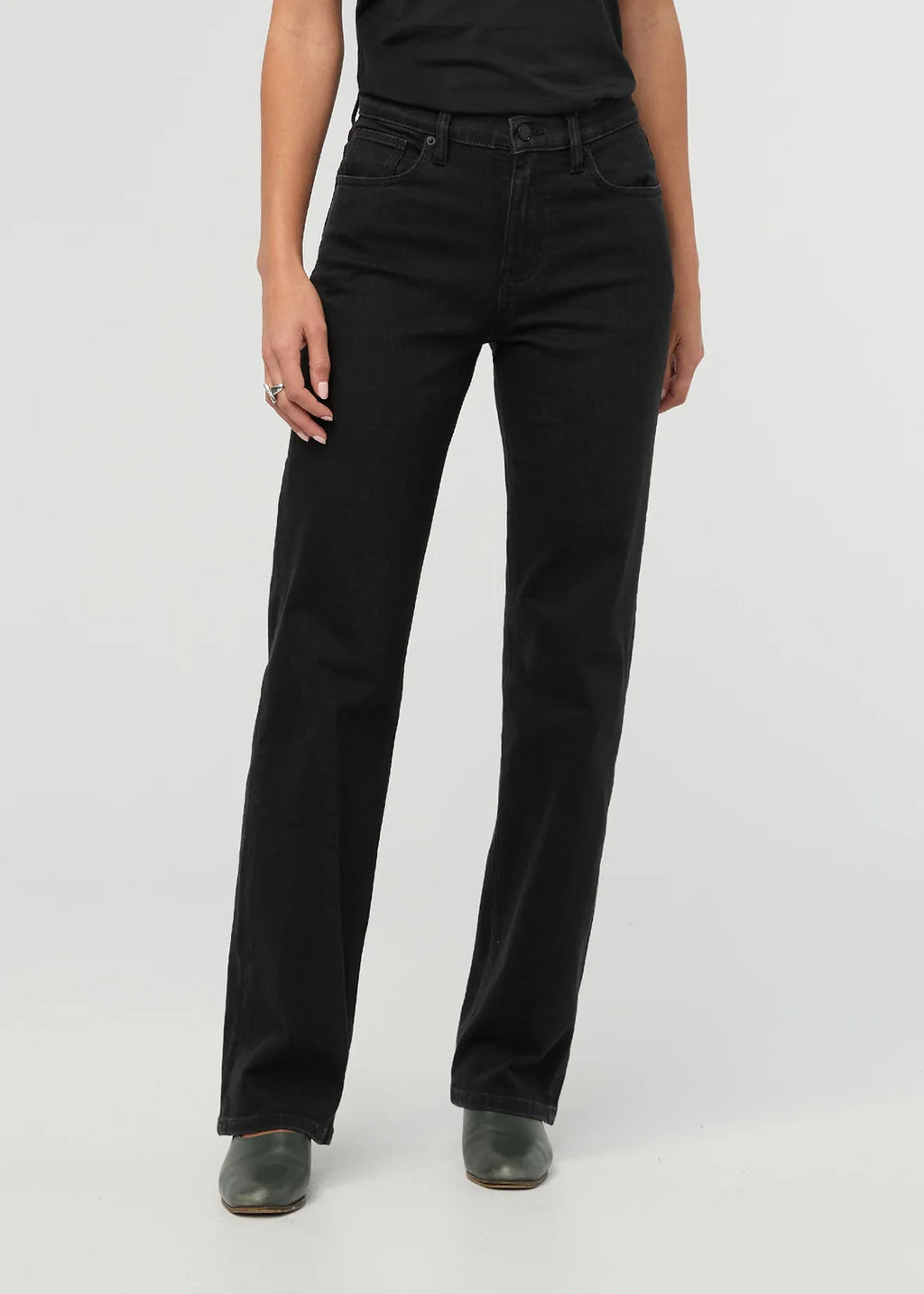 DU/ER Performance Denim+ High Rise Straight - Black- Women's 31