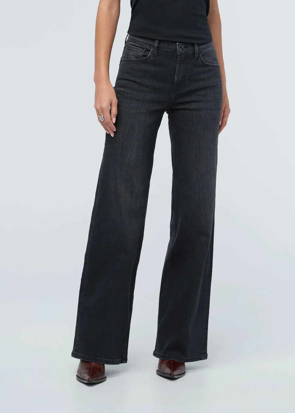 DU/ER Performance Denim+ High Rise Wide Leg - Faded Black- Women's 31