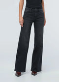 DU/ER Performance Denim+ High Rise Wide Leg - Faded Black- Women's 31