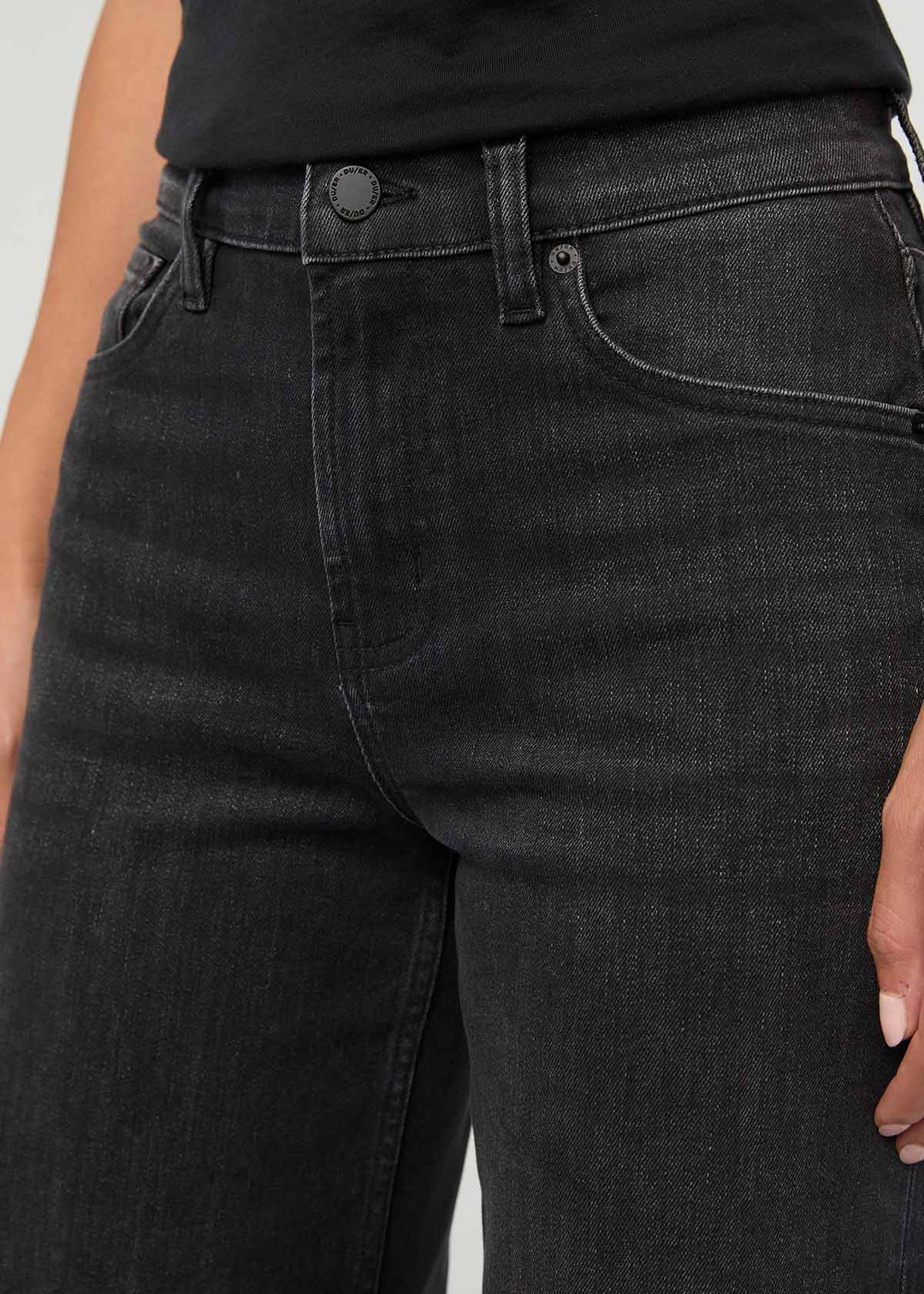 DU/ER Performance Denim+ High Rise Wide Leg - Faded Black- Women's 31