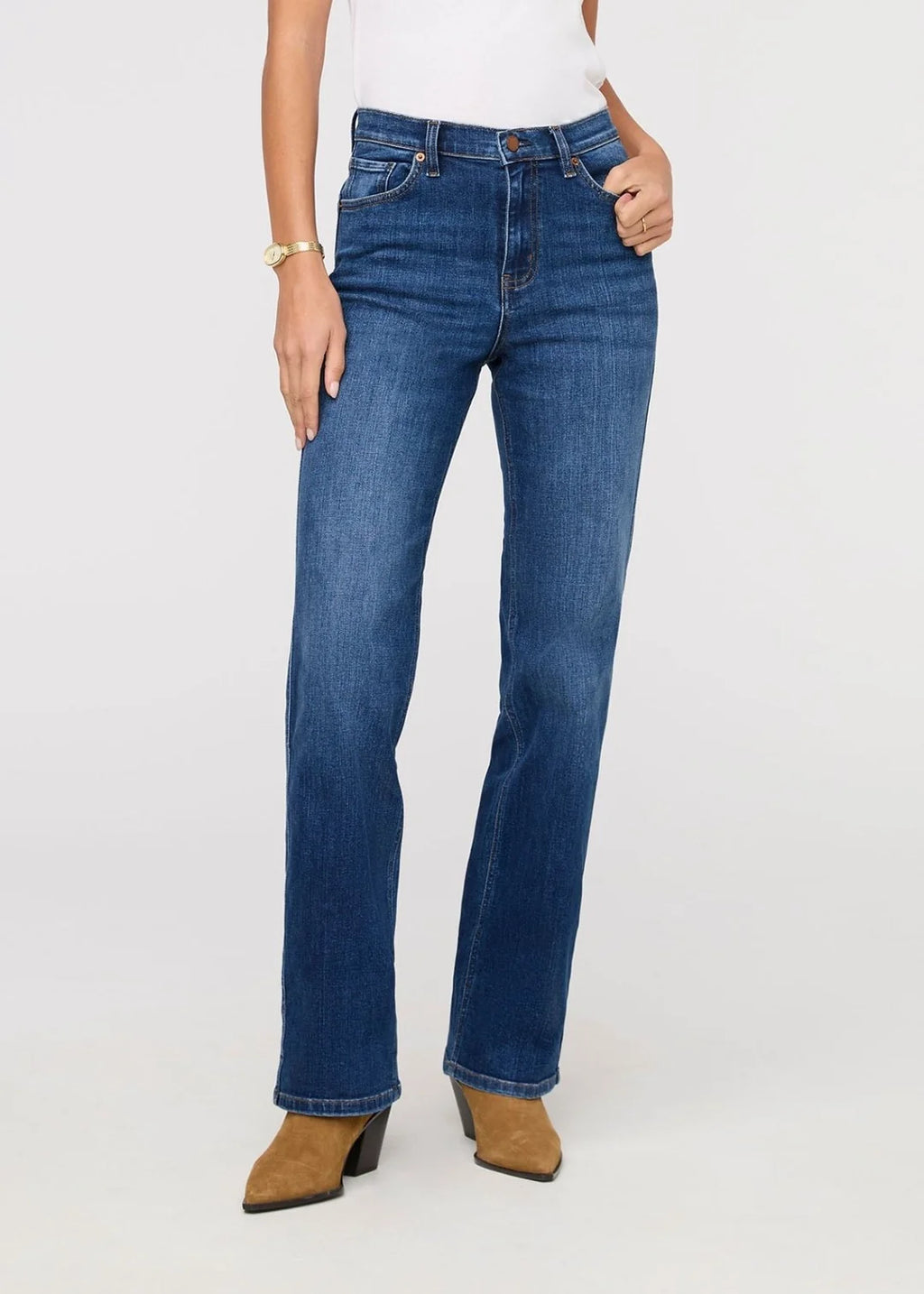 DU/ER Performance Denim+ High Rise Straight - Blue Maize- Women's 26