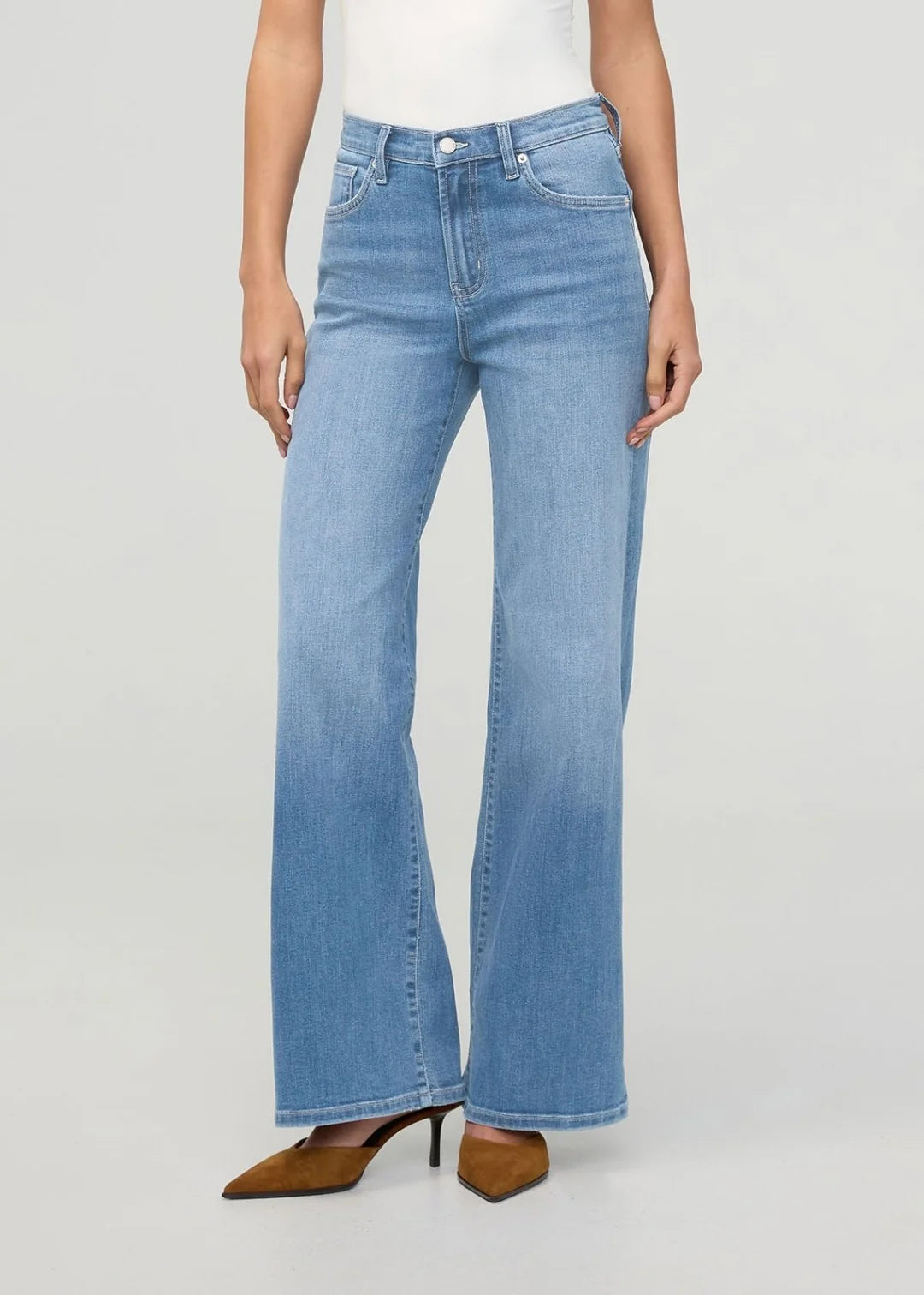 DU/ER Performance Denim+ Women's High Rise Wide Leg - Vintage Seaside-27/30