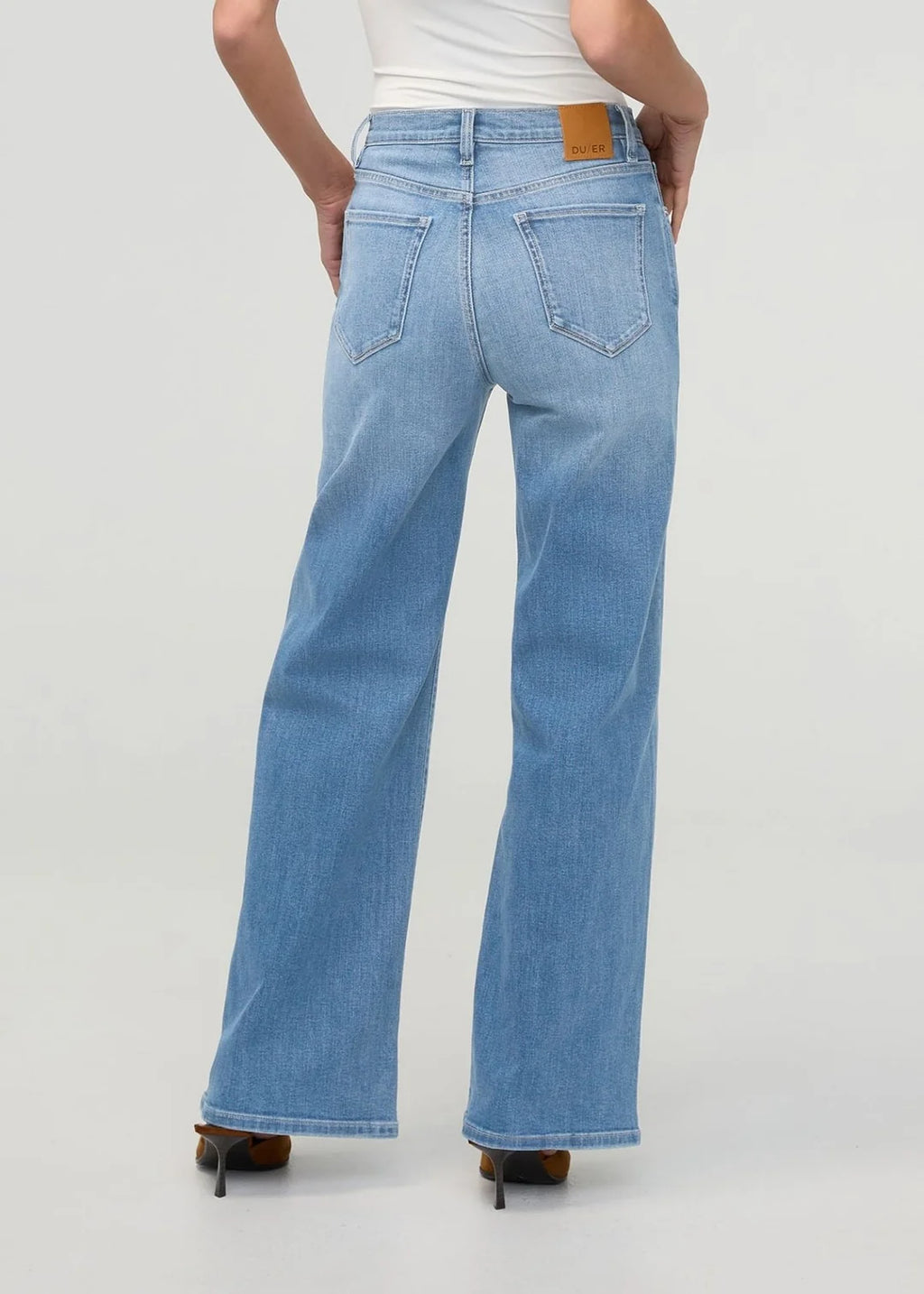 DU/ER Performance Denim+ Women's High Rise Wide Leg - Vintage Seaside-27/30