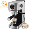 WHALL Espresso Machine, 20 Bar Pump, Touchscreen Control, Stainless Steel