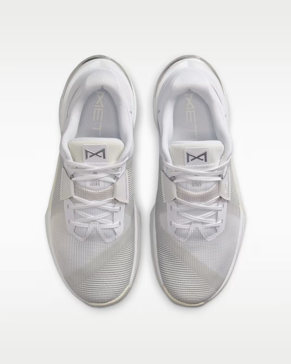 Nike Metcon 10 Women's Training Shoes, White/Metallic Silver - Size 6.5