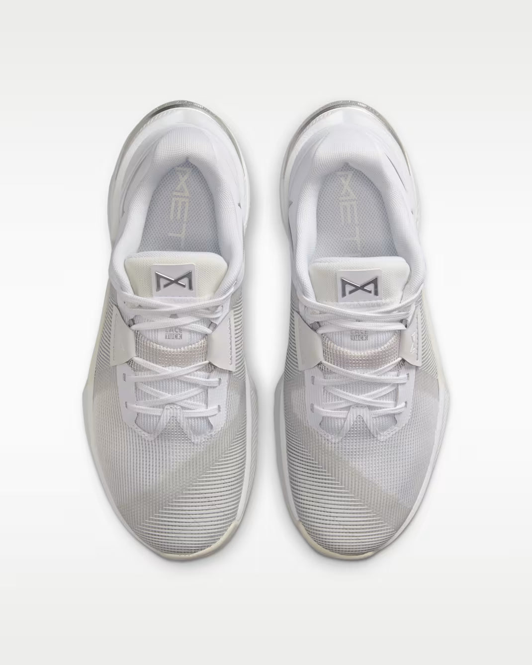 Nike Metcon 10 Women's Training Shoes, White/Metallic Silver - Size 6.5