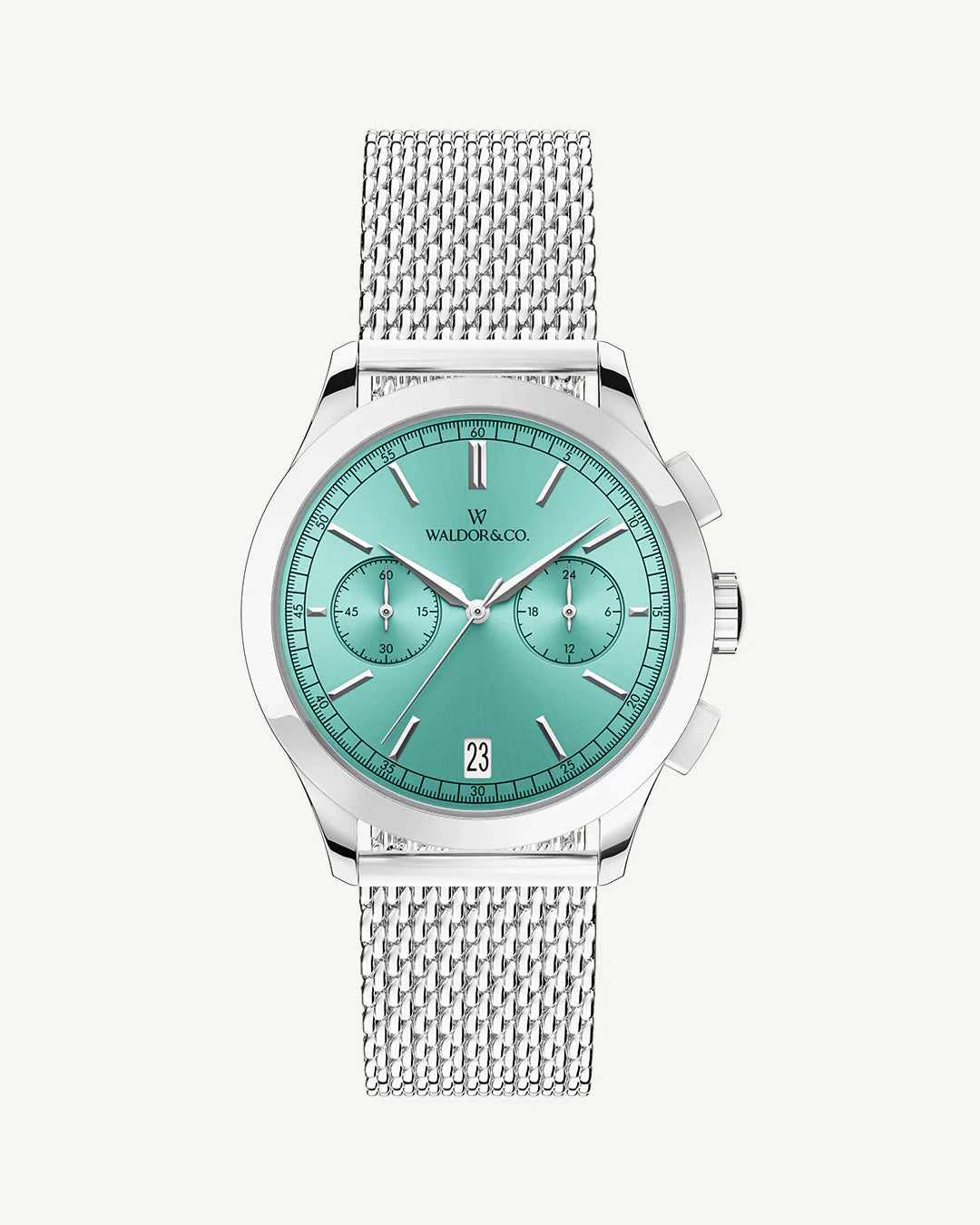 Waldor & Co. Chrono 39 Sardinia Silver Turquoise