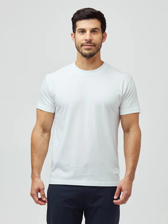 Men's White Short Sleeve Crew Neck by Fresh Clean Threads - Size: Medium Short