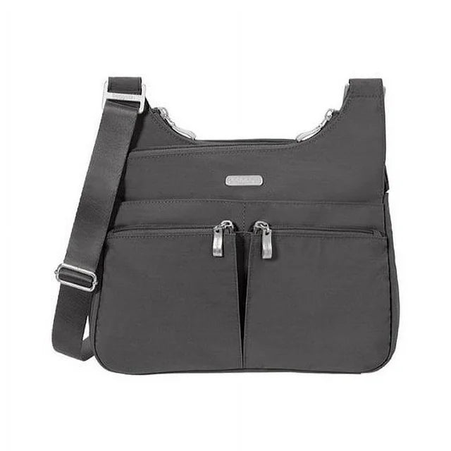 Baggallini Cross Over Crossbody Bag, Grey-NEW