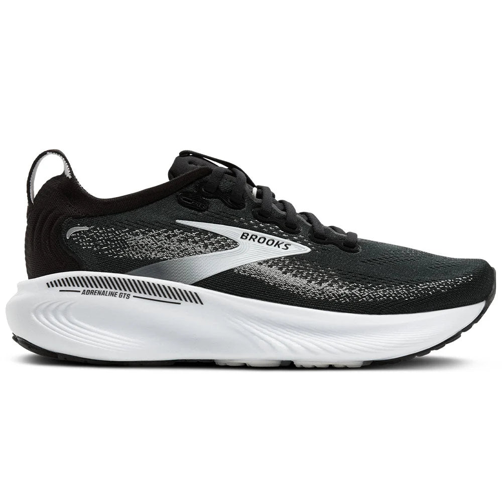 Women's Brooks Adrenaline GTS 25, Black/Grey/White, 8 2E Extra Wide