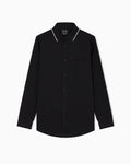 Armani Exchange-Stretch cotton shirt with contrasting profiles-XL