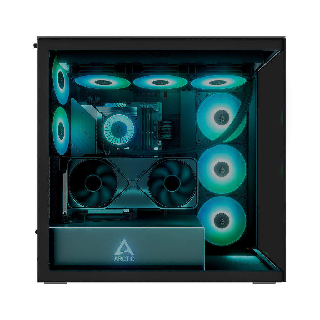 ARCTIC Xtender VG Tempered Glass eATX Full Tower Computer Case - Black