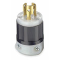 Leviton Locking Plug, L5-15P, 15 A, 125V AC, Single Phase, 2 Pole, Screw Terminals, Black, White (4720-C) - 10 Pack