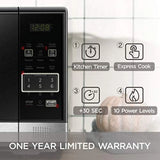 BLACK+DECKER | Model EM031MB11 | Digital Microwave Oven with Turntable | Push-Button Door | Child Safety Lock | 1000W | 1.1 cu.ft |Black & Stainless Steel | PICKUP ONLY!