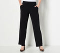Susan Graver Liquid Knit Wide-Leg Pull-On Pants, Women's - Black, 3X