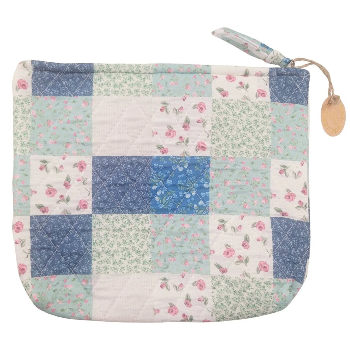 VIRAH BELLA Floral Delight - Designer Quilted Vanity and Travel Bag by Phyllis Dobbs
