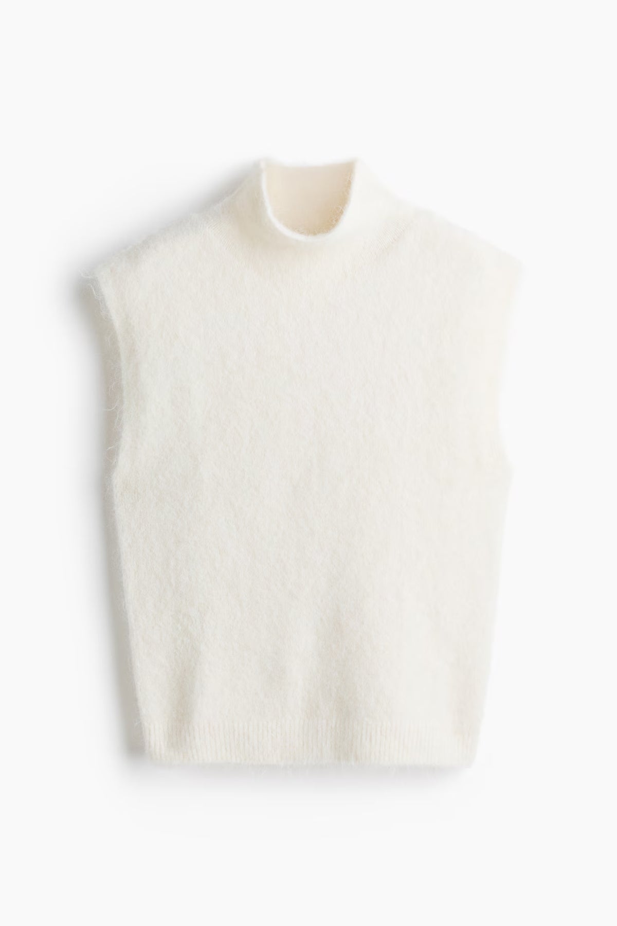H&M - Women's Mock Turtleneck Sweater Vest - White - US Small