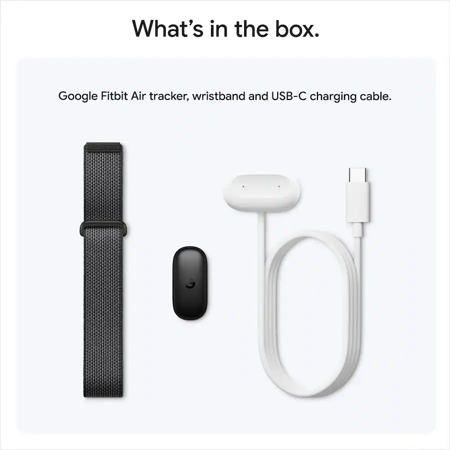*Google - Fitbit Air - Screenless Fitness & Health Tracker - Works with Android and iOS - Obsidian