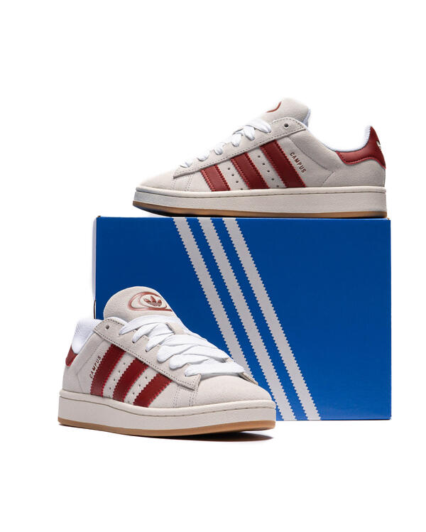 adidas Women's Campus 00s - Crystal White / Preloved Red - 6.5