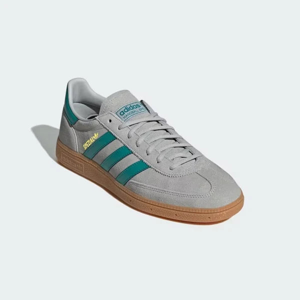 Adidas Men's Handball Spezial Shoes - Grey Two/Pure Teal/Gold Metallic - Size 7