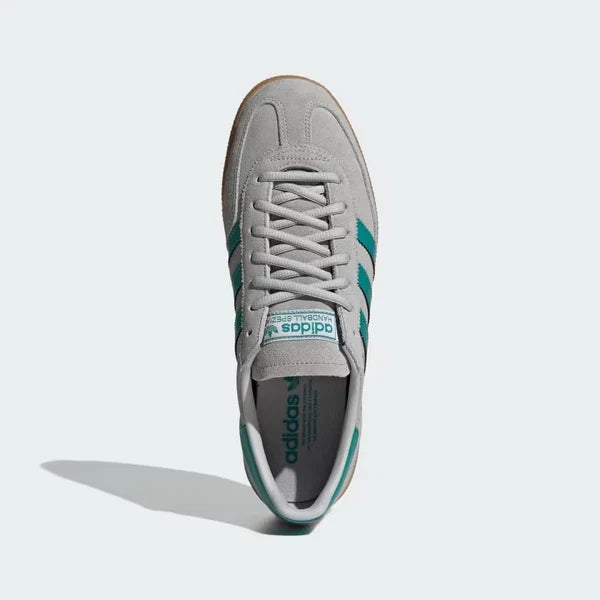 Adidas Men's Handball Spezial Shoes - Grey Two/Pure Teal/Gold Metallic - Size 7