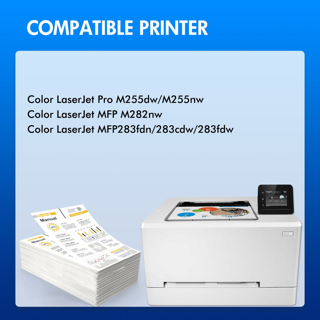 Vipink 206X Compatible Toner Cartridges for HP LaserJet Pro - 4-Pack