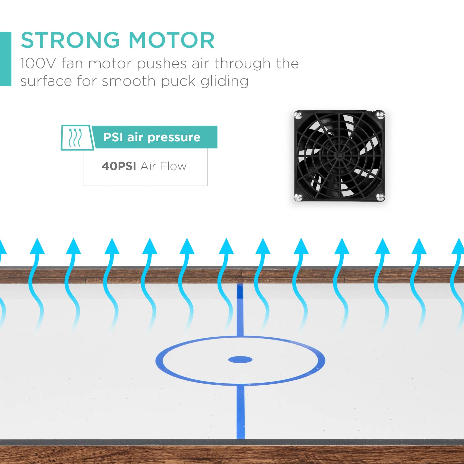 Best Choice Products - 40" Tabletop Air Hockey Arcade Game Table in Walnut