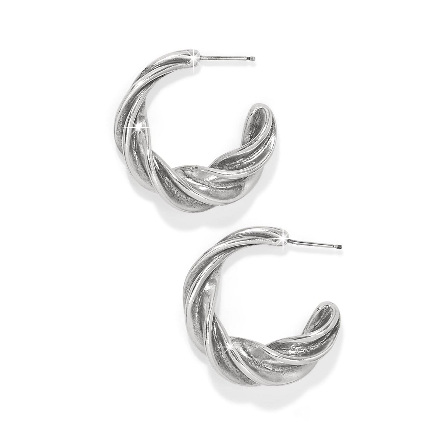 Ferrara Antica Hoop Earrings by Brighton - Silver - One Size