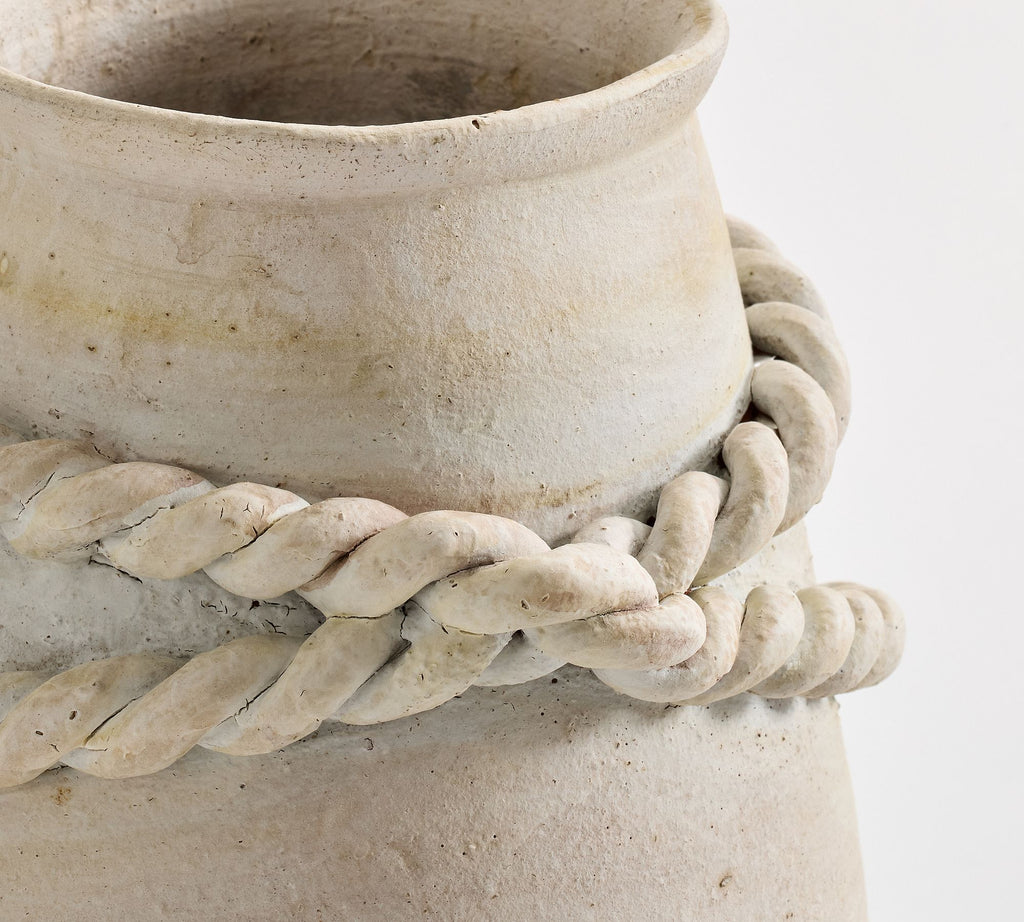 Pottery Barn Artisan Rope Vase 10.25"