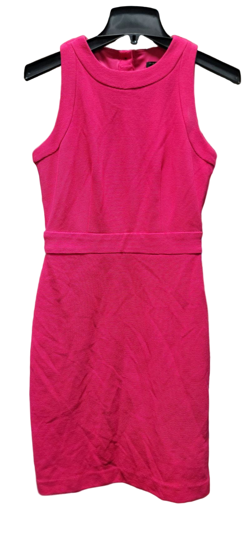 Ann Taylor Hot Pink Cotton Blend Midi Dress, Size 2P