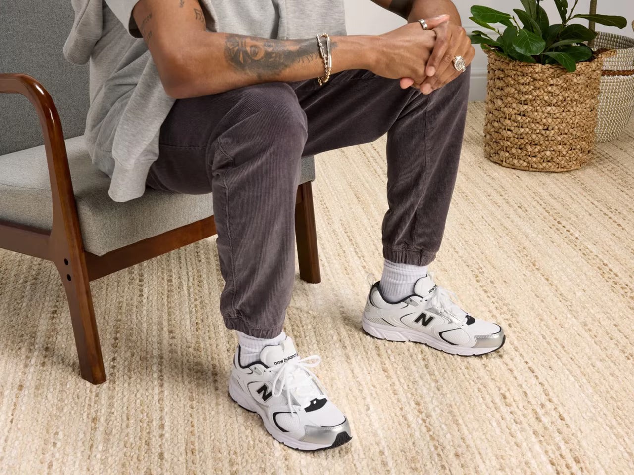 NEW BALANCE Men's 408 - White/Black - 7.5M